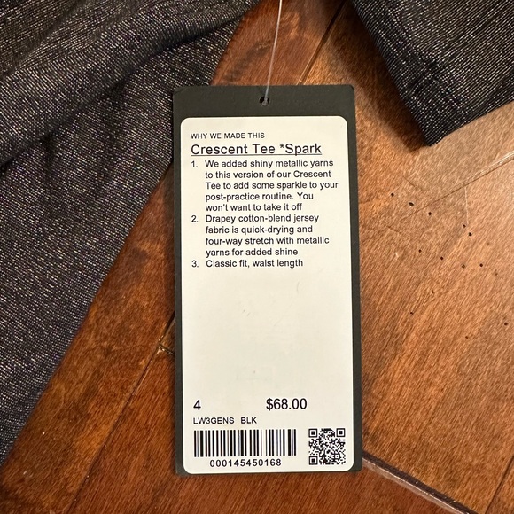 Lululemon Sparkle Crescent Short Sleeve Top Sz 4 - Picture 11 of 12